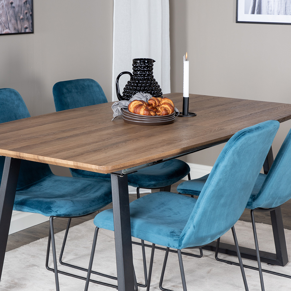 Matgrupp Venture Home Ina med 4 Muscot Stolar Sammet