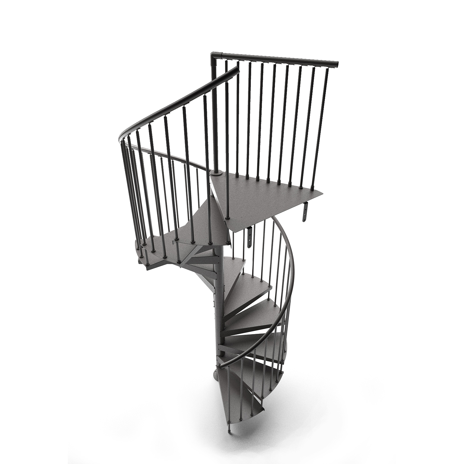 Skyddsräcke Drömtrappor by D'Opera till Spiraltrappa Pure Steel F20 Ø1200 mm