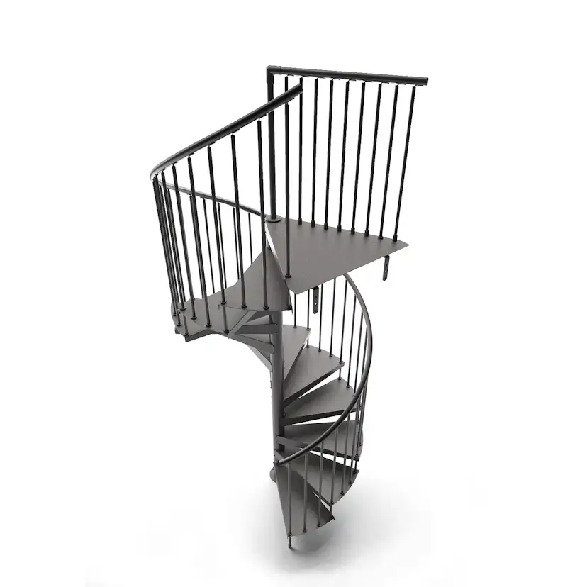 Skyddsräcke Drömtrappor by D'Opera till Spiraltrappa Pure Steel F20 Ø1200 mm