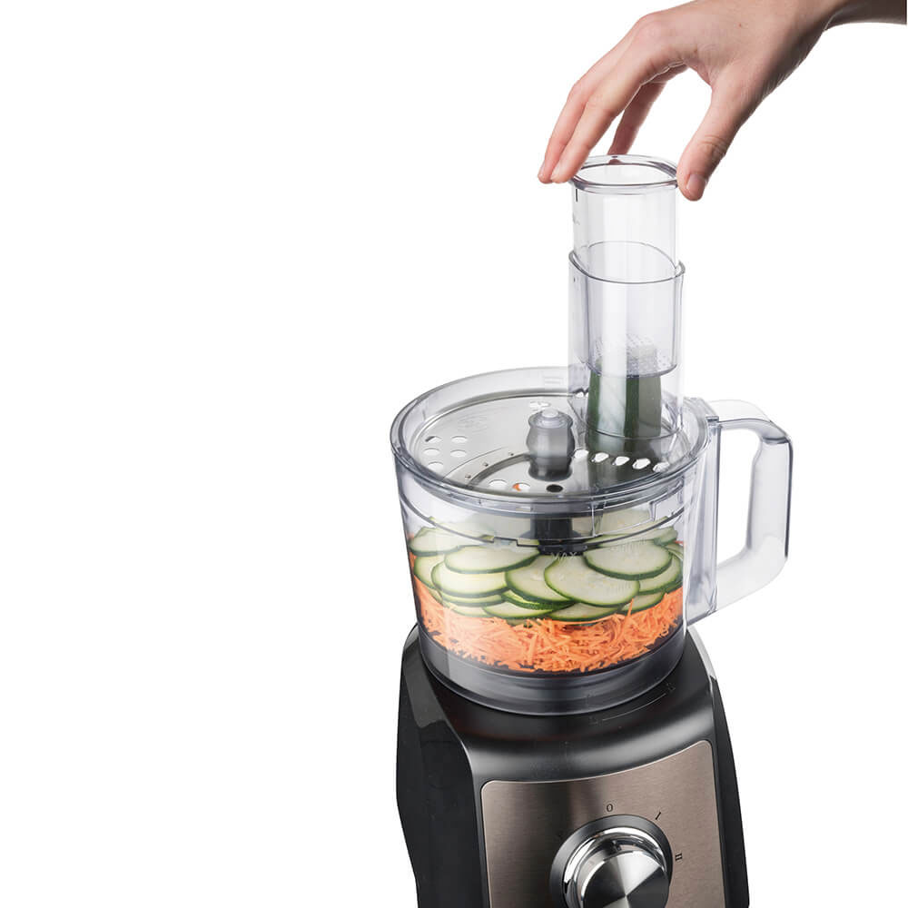 Matberedare Black+Decker 1200W med Skål, Mixer & Juicepress