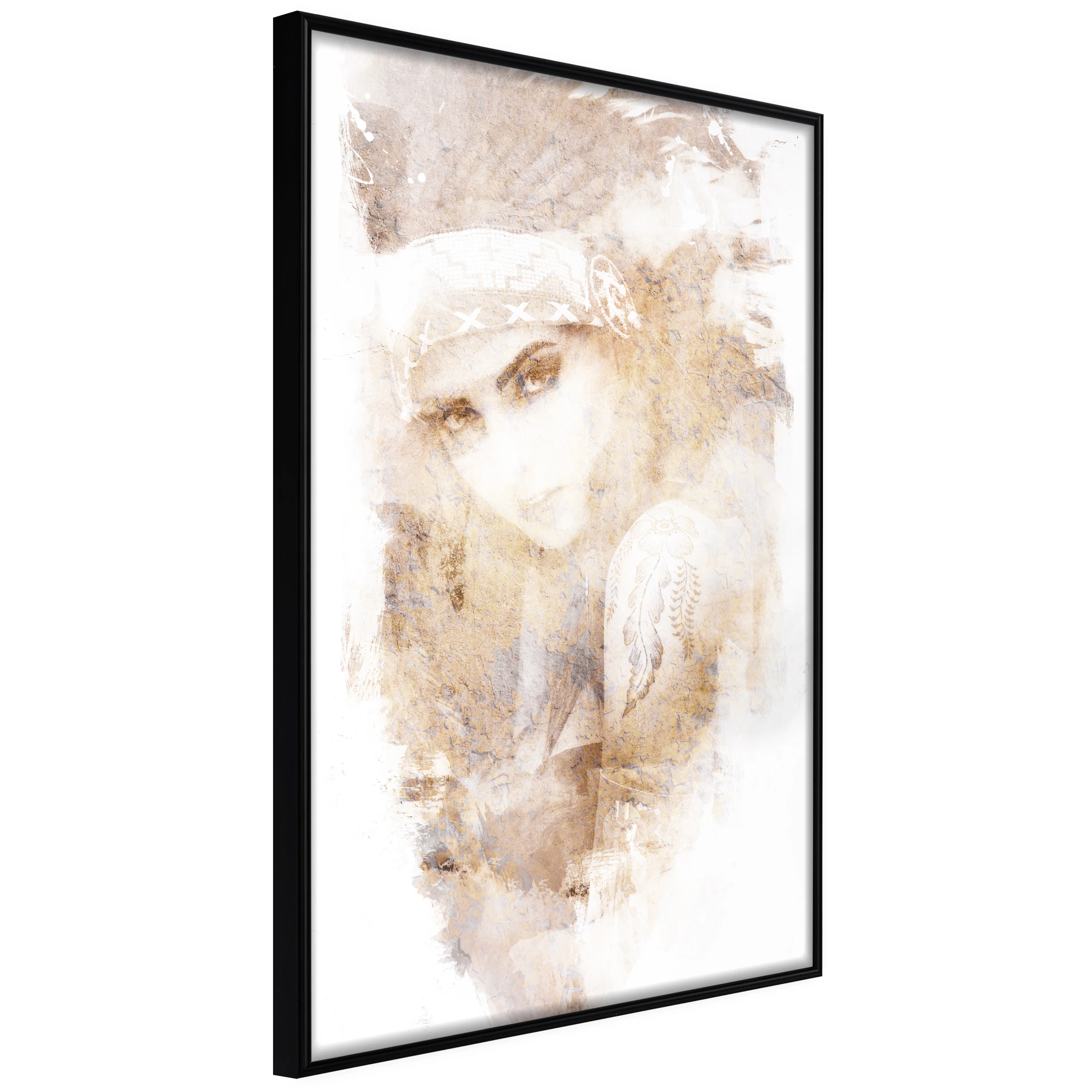 Affisch - Ethnic Look (Beige) [Poster] 30x45 Svart ram, 30x45 cm
