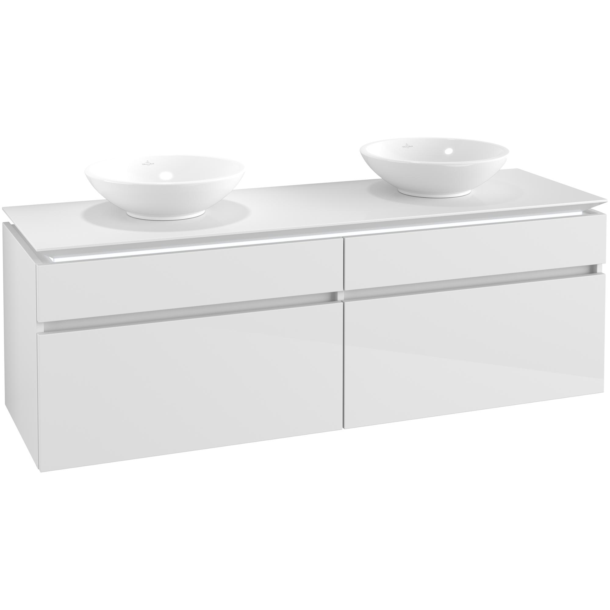 Tvättställsskåp Villeroy & Boch Legato 1600 med 4 Lådor för Två Tvättställ från Memento