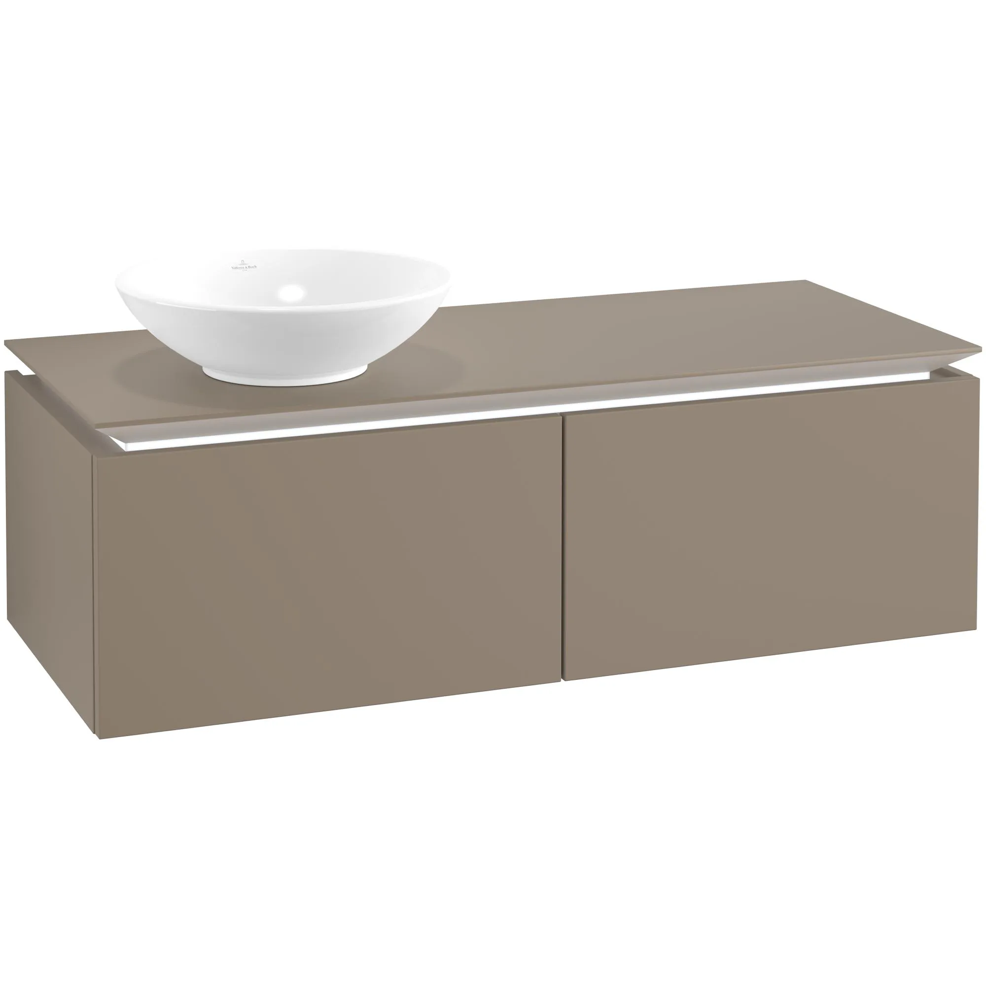 Tvättställsskåp Villeroy & Boch Legato Kompakt 1200 med 2 Lådor för Ocentrerat Ytmonterat Tvättställ