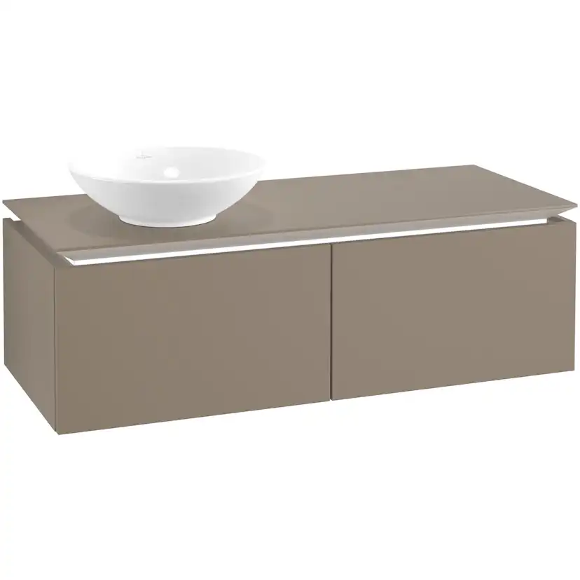 Tvättställsskåp Villeroy & Boch Legato Kompakt 1200 med 2 Lådor för Ocentrerat Ytmonterat Tvättställ
