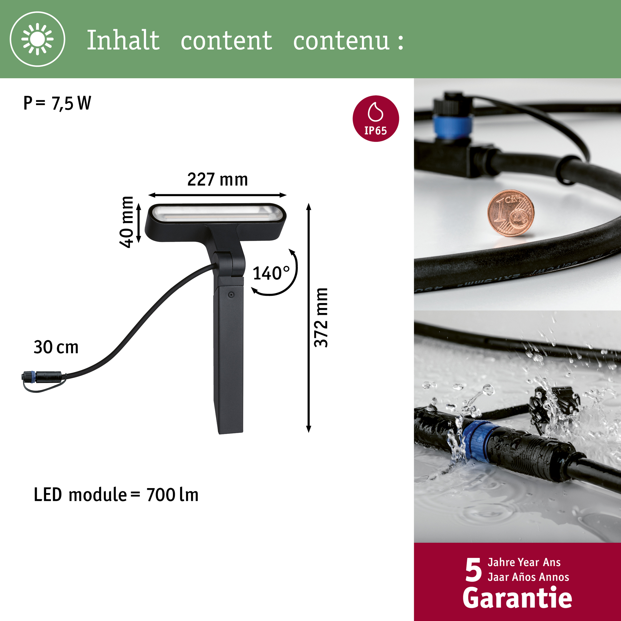 Spotlight Paulmann Ito Plug & Shine LED IP65 24V