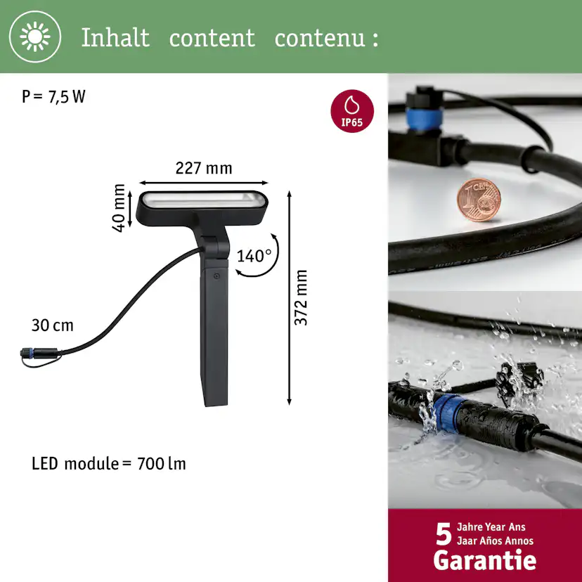 Spotlight Paulmann Ito Plug & Shine LED IP65 24V