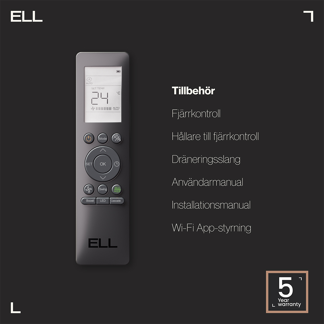 Luftvärmepump ELL Solid Dark