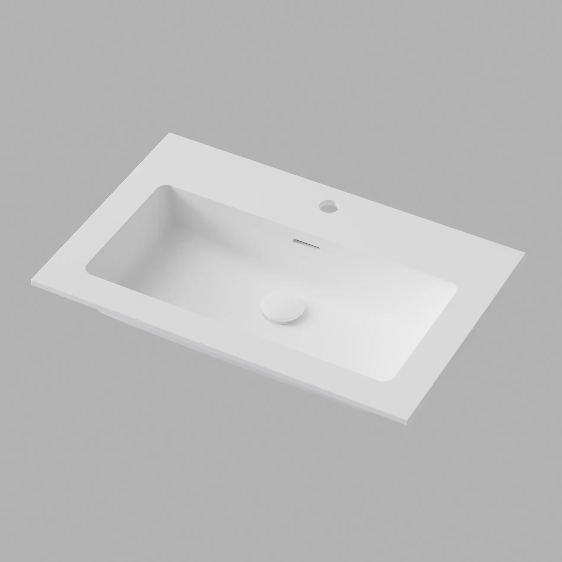 Tvättställ Smooth 70,
Soft White, Solid Surface,
708x12x46 708mm