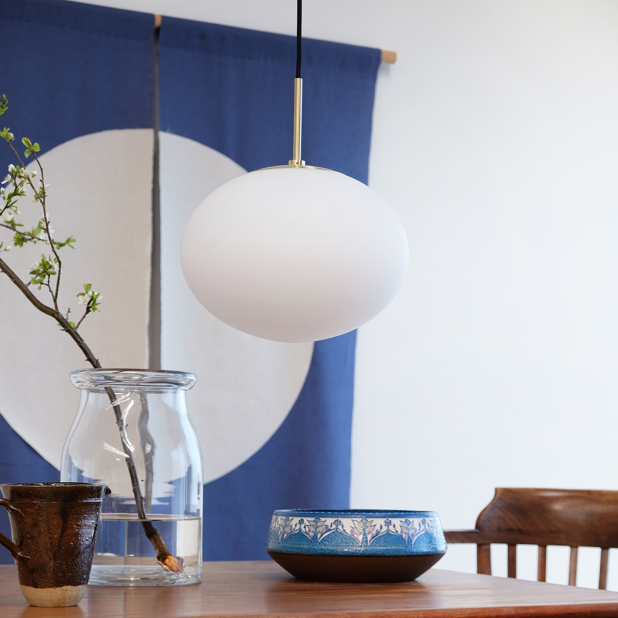 Taklampa Dyberg Larsen Princess Pendel Opal/Mässing