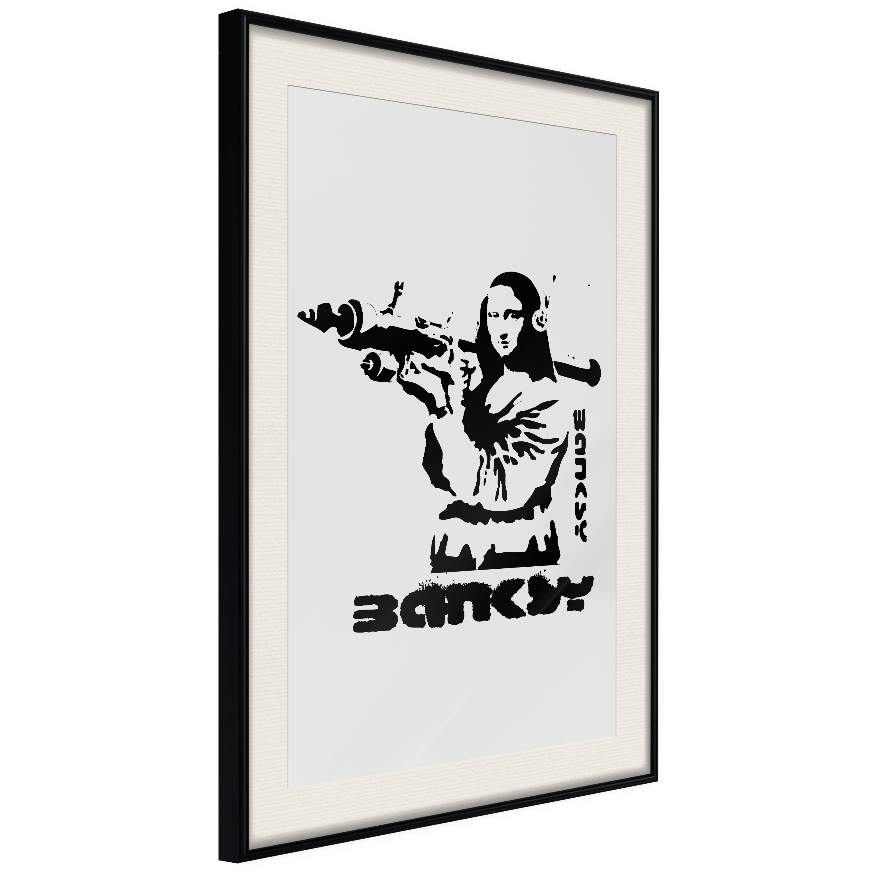 Poster Artgeist Affisch Mona Lisa with a Bazooka
