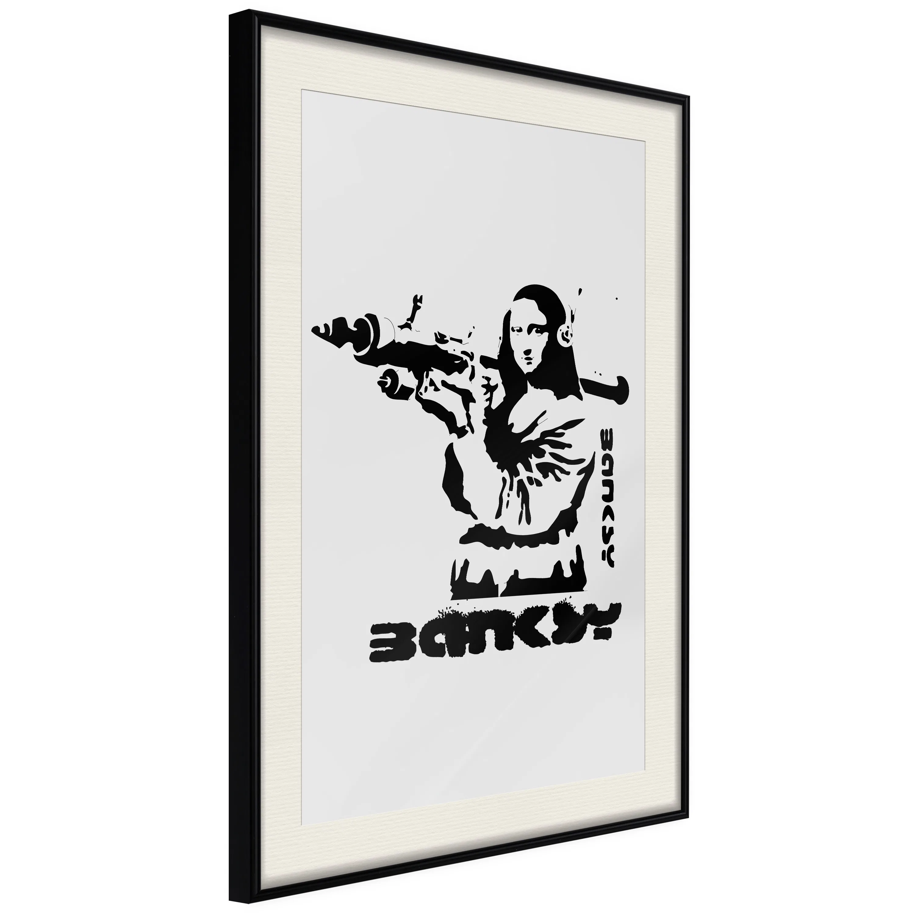 Poster Artgeist Affisch Mona Lisa with a Bazooka