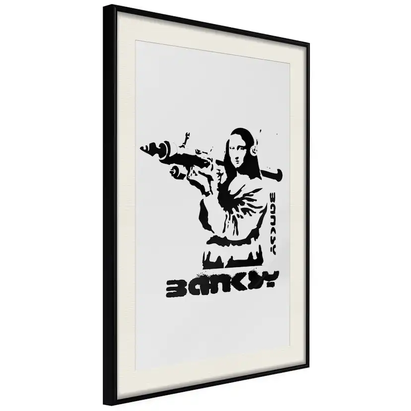 Poster Artgeist Affisch Mona Lisa with a Bazooka