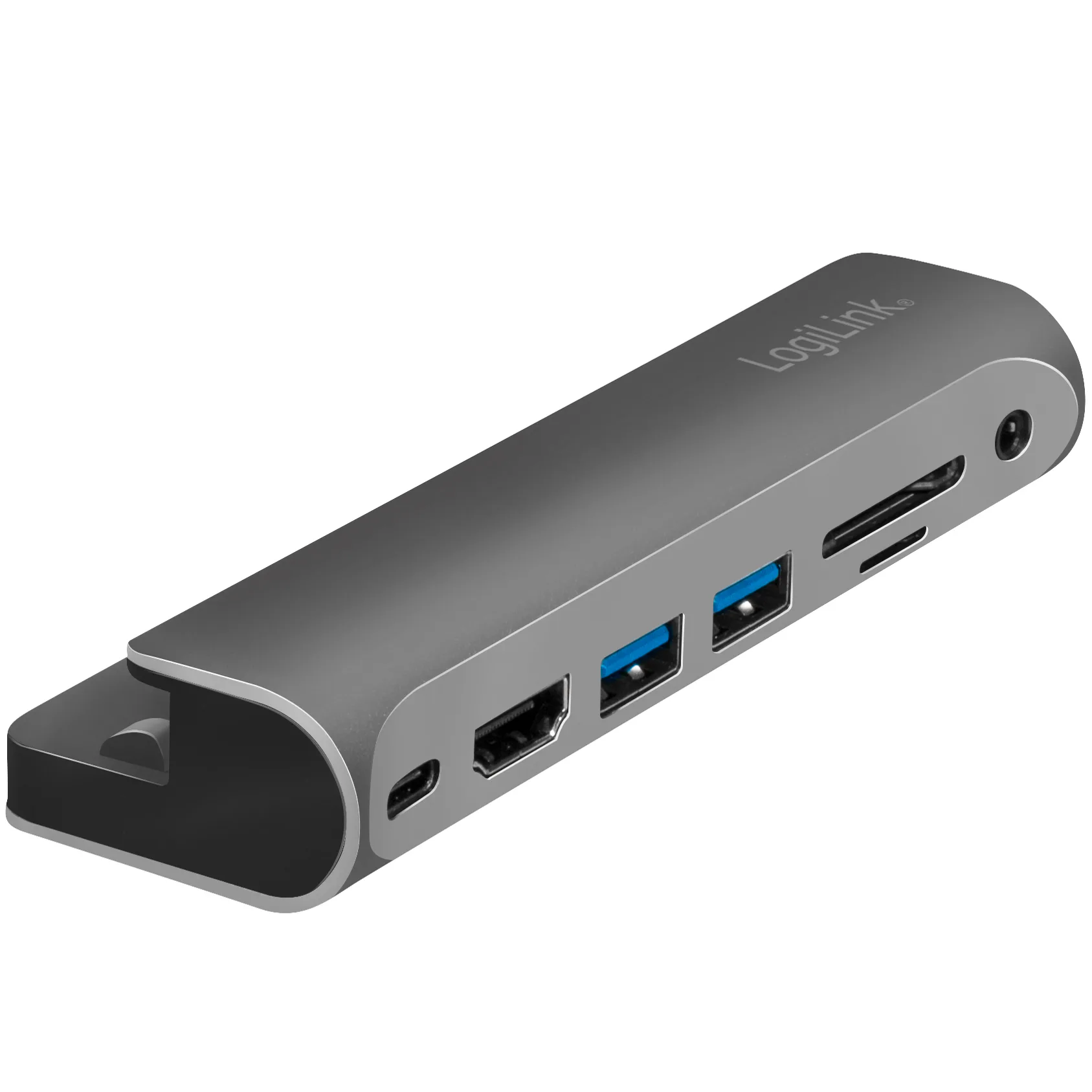 USB-dockningsstation LogiLink iPad 7-port USB3.2 Alu