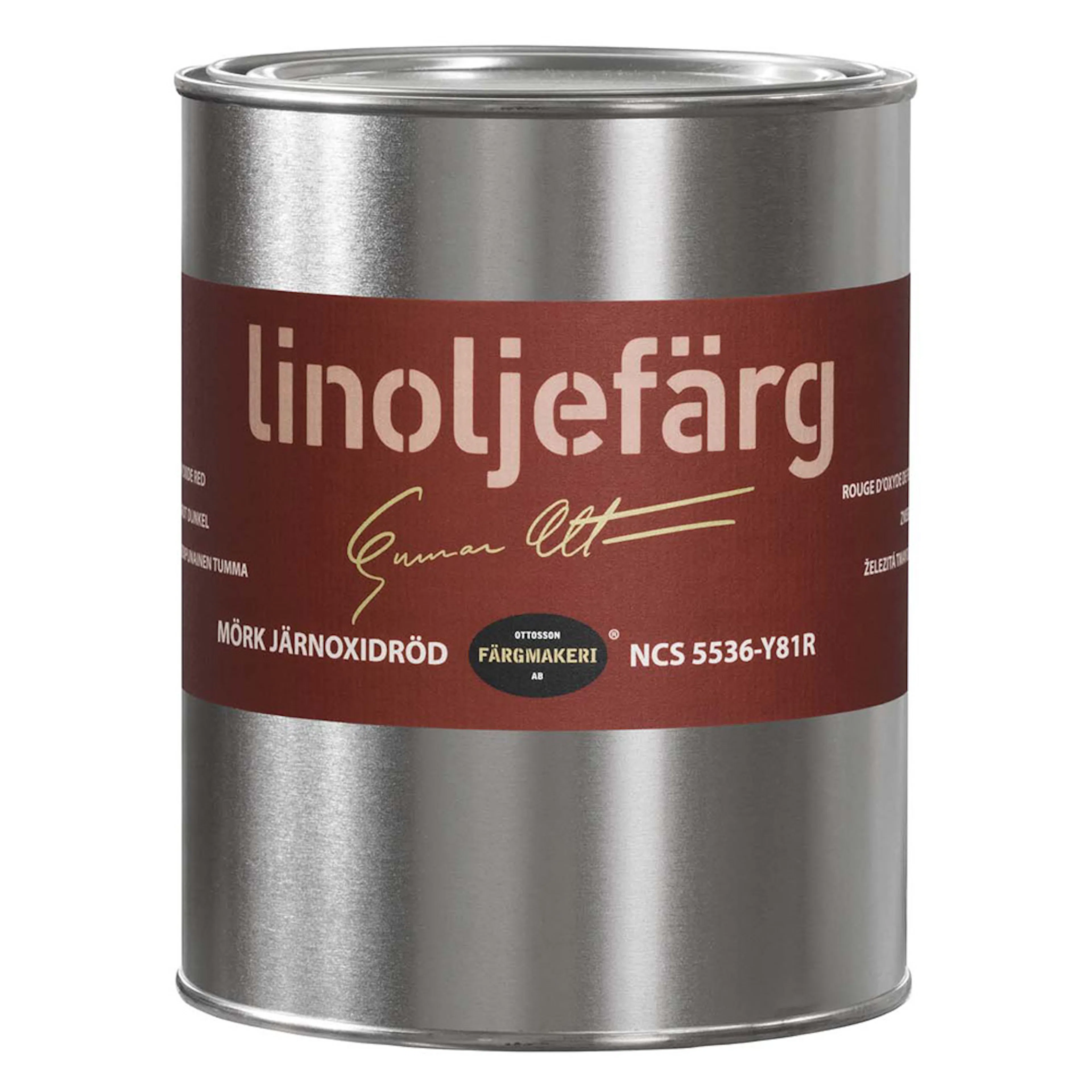 Linoljefärg Ottosson Järnoxidröd Mörk