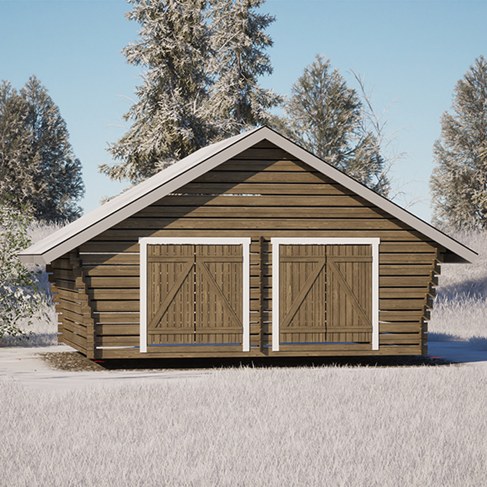 Timmerförråd LP Garden R-XXL (25m²) Med Springor