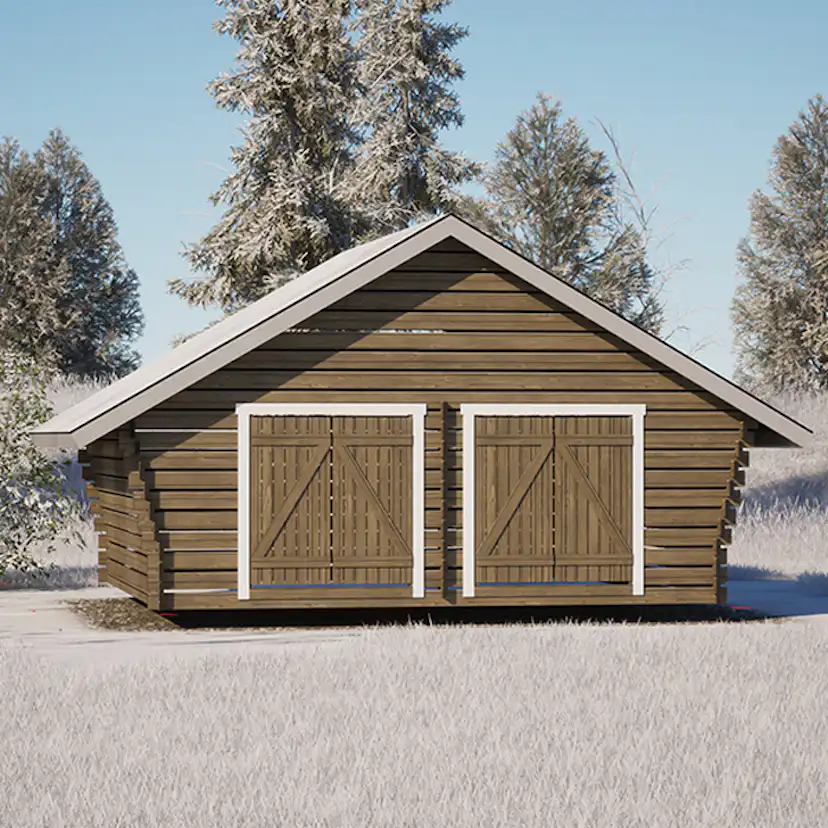 Timmerförråd LP Garden R-XXL (25m²) Med Springor