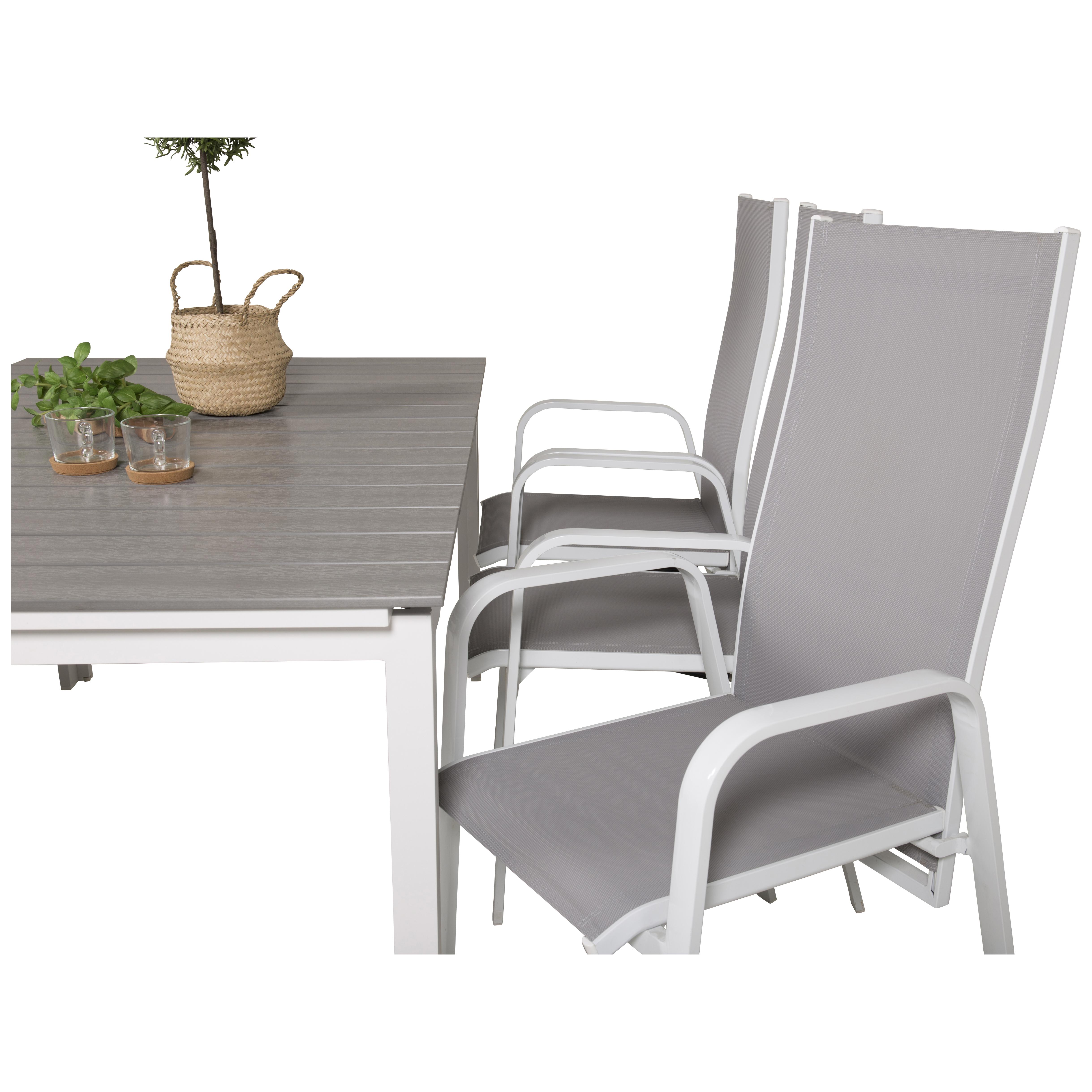 Matgrupp Venture Home Lova 160/240 med 6 Copacabana Stolar