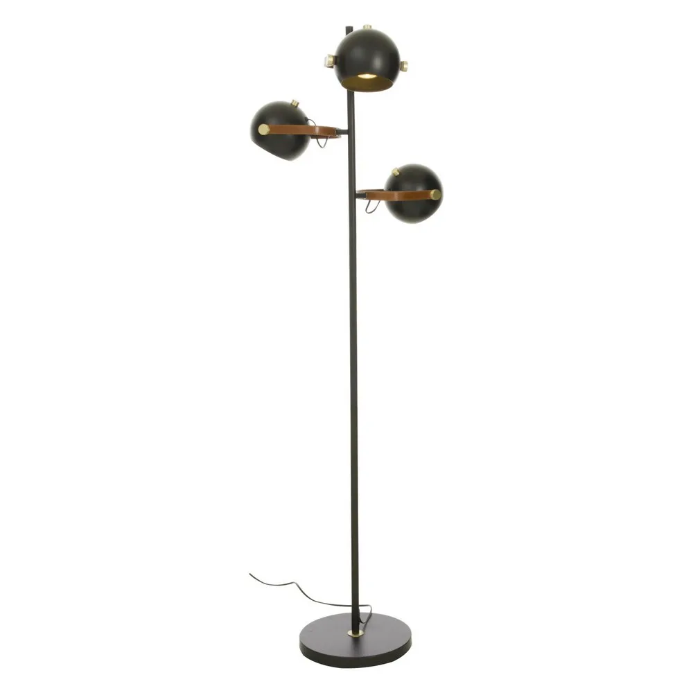 BOW golvlampa. 3-arm, svart Svart/Mässing