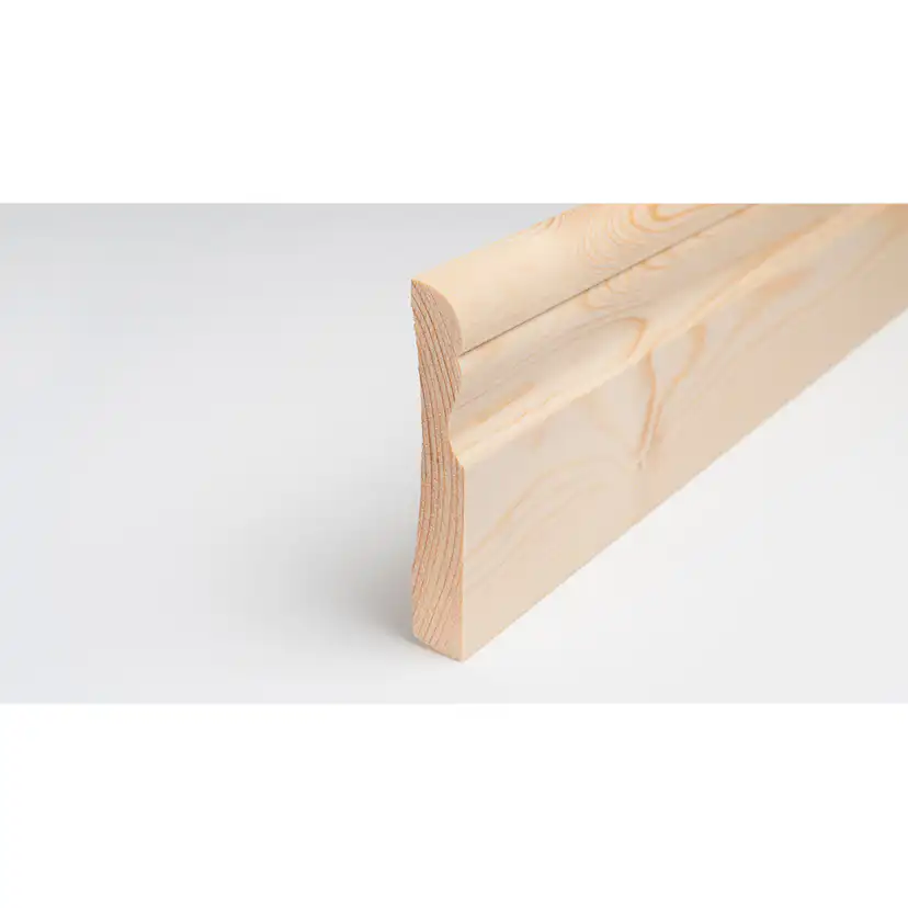 Golvlist Dalalist Sockel nr 6 Piteå furu vit 15x95 mm