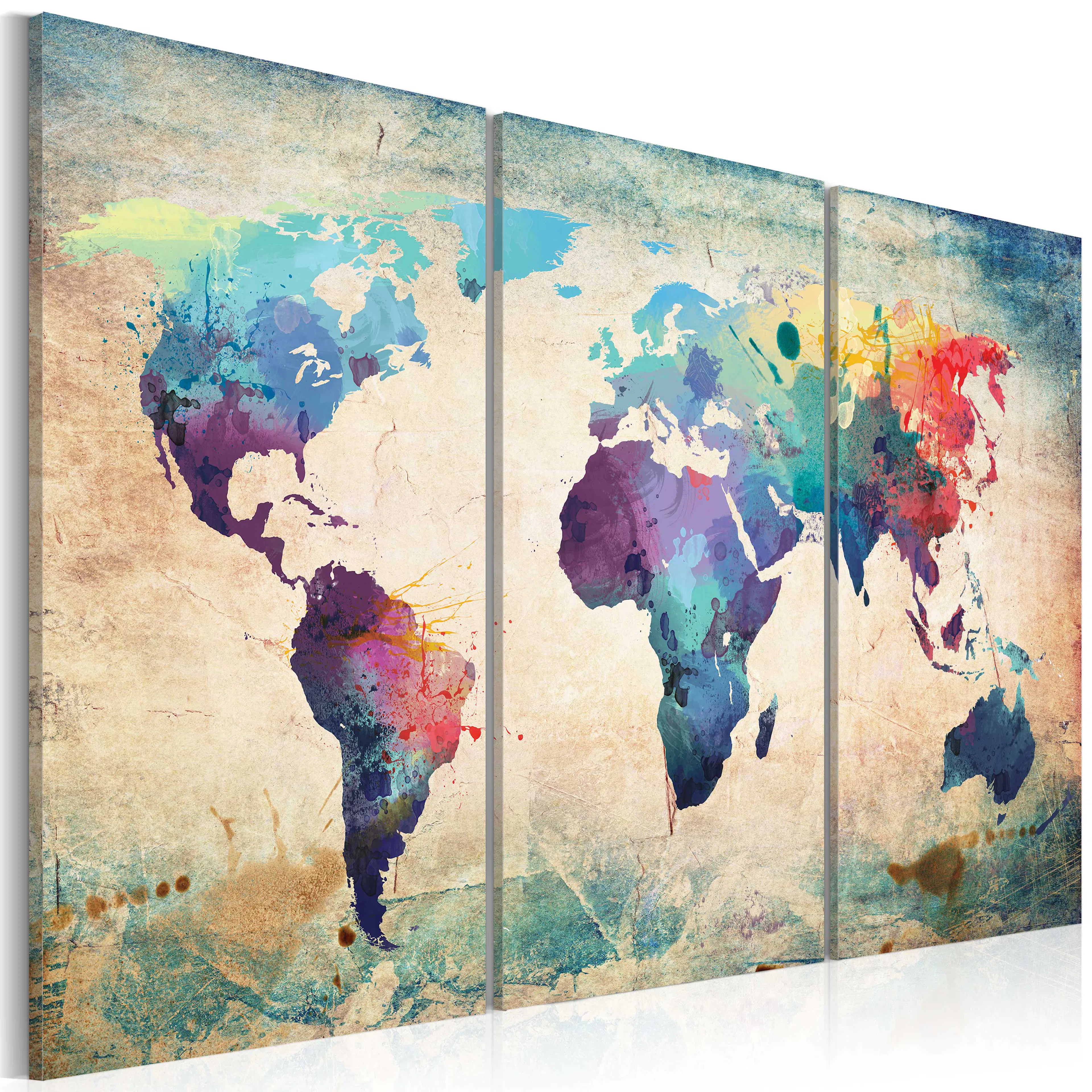 Foto på akryl - Rainbow Map [Glass] 120x80 Mått: 120x80 cm