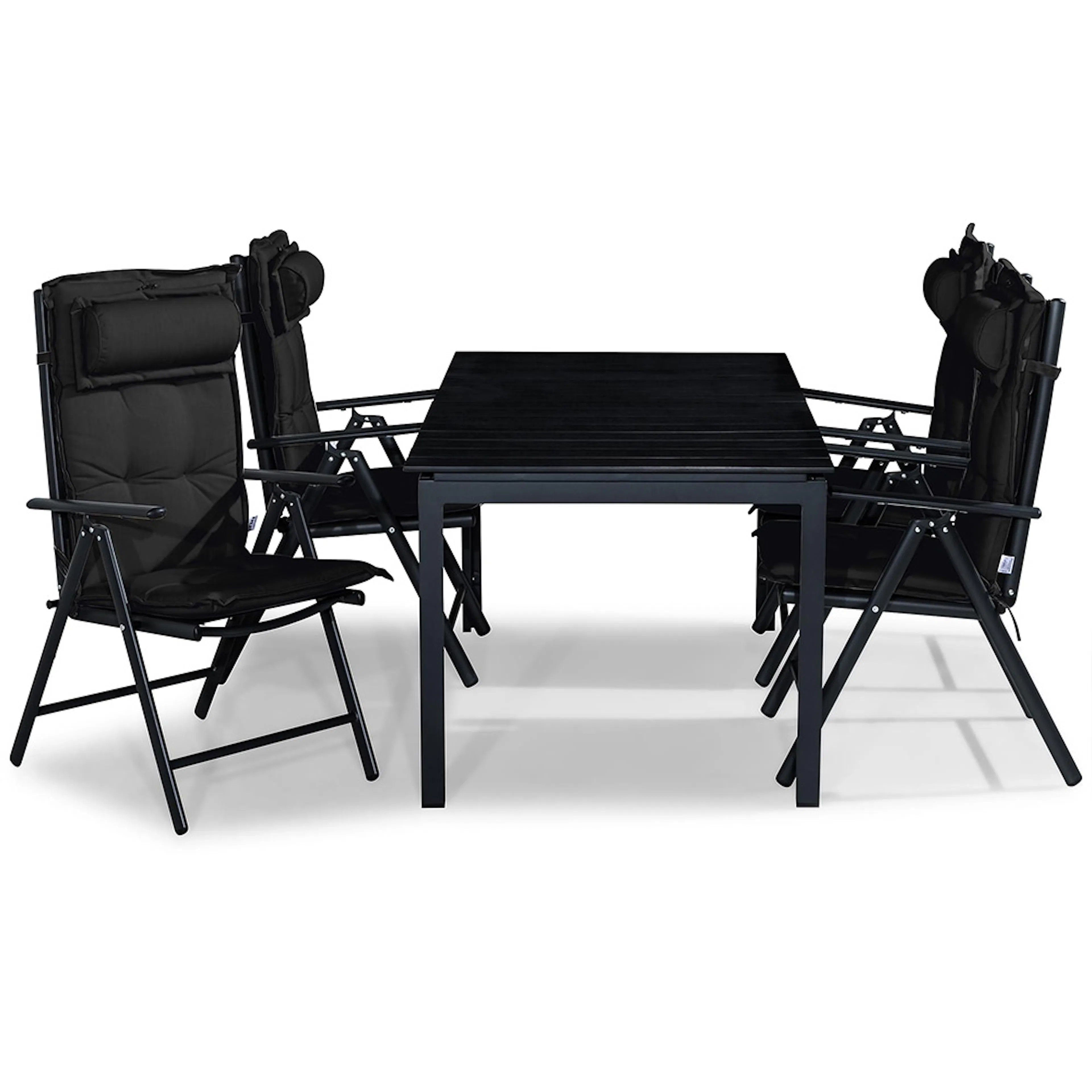 Matgrupp Comfort Garden Tunis 152-210x90 med 4 Positionsstolar Maggie