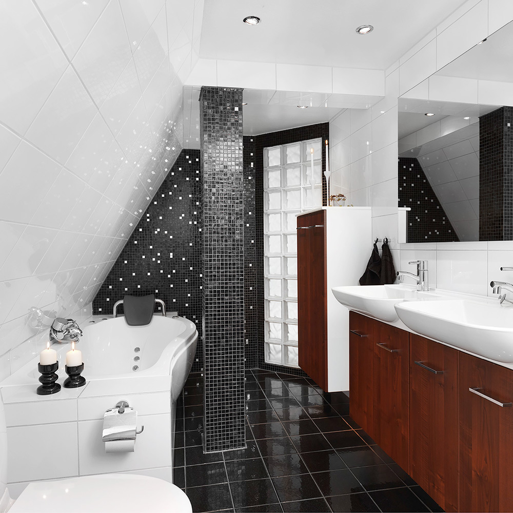 Klinker Konradssons Bisazza Rachele Svart Mix 2x2 cm