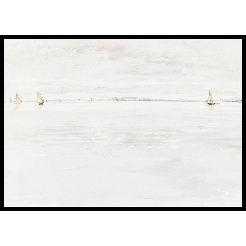 Poster Gallerix Sailboats On Southampton River By John Linnell