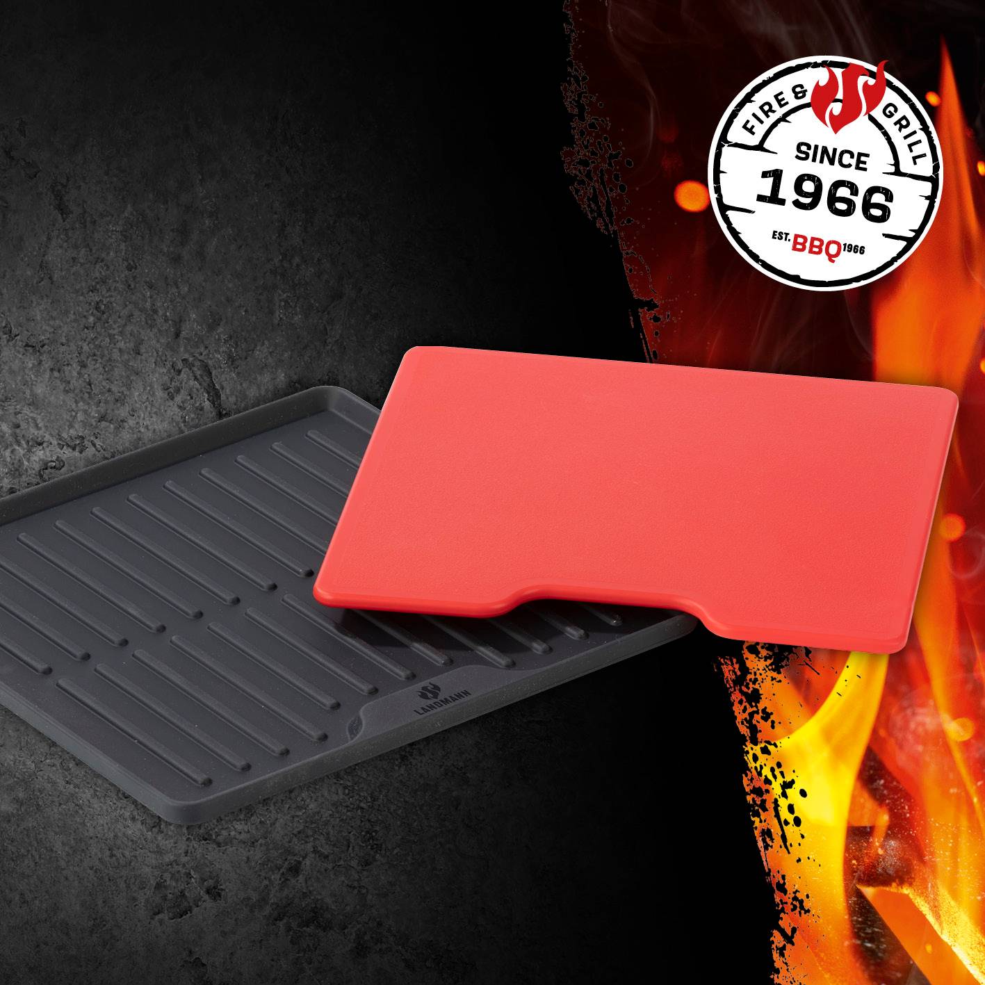 Silikonmatta Landmann Med Skärbräda 25x25cm