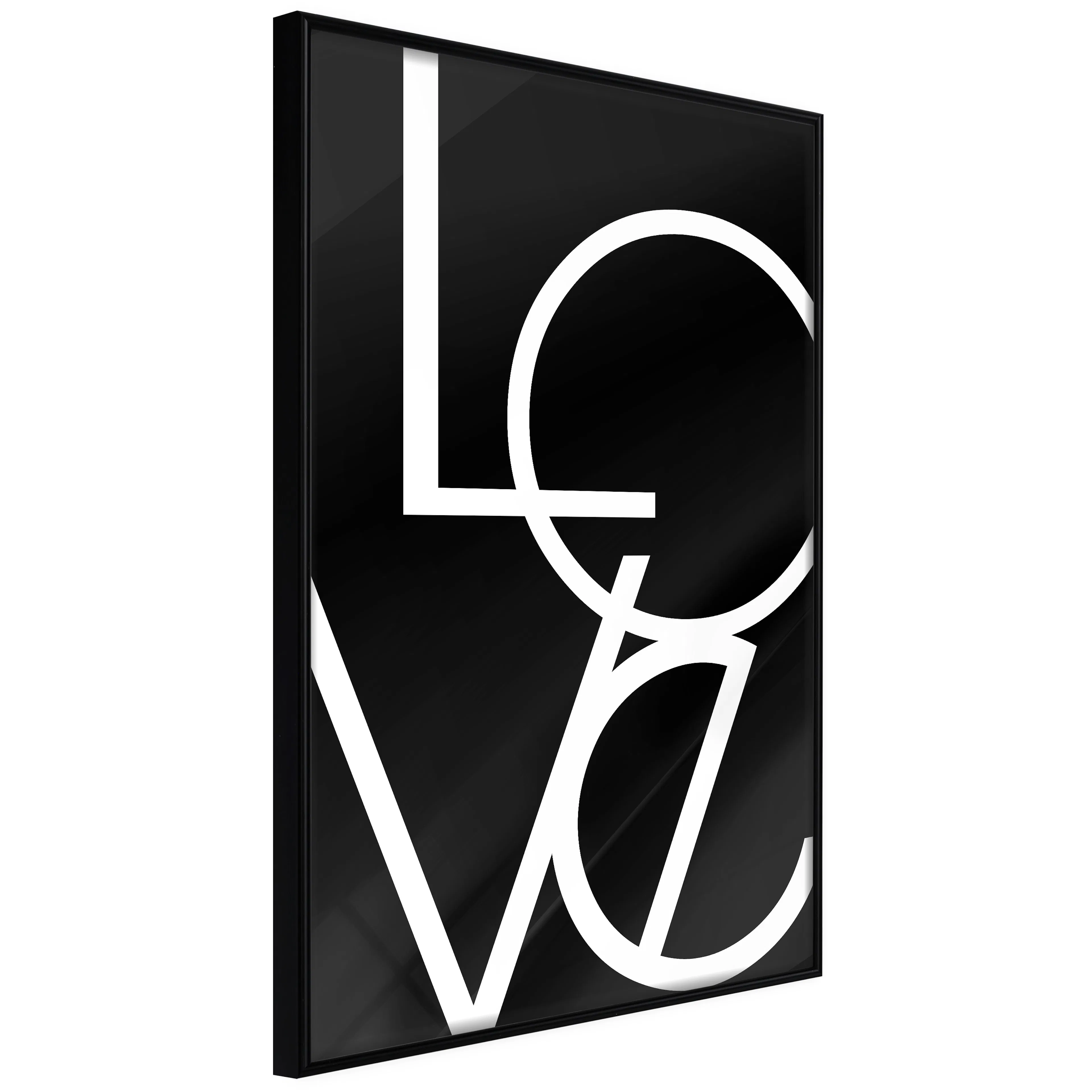 Affisch - Black and White: Love [Poster] 20x30 Svart ram, 20x30 cm
