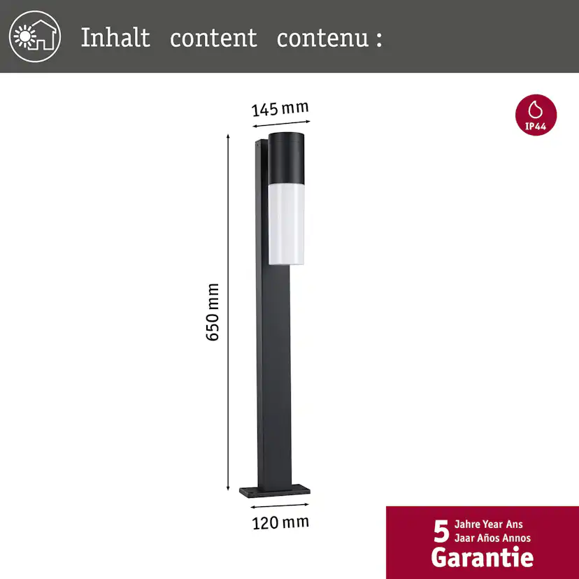 Pollare Paulmann Tralia IP44 230V E27