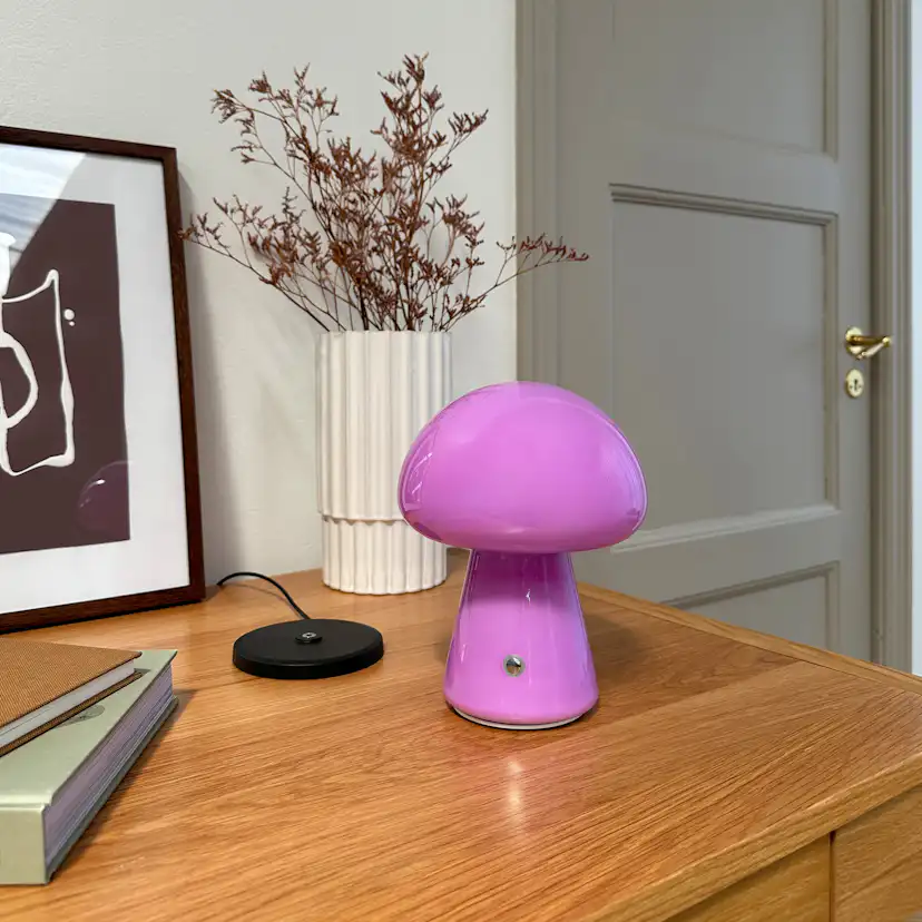 Portabel Bordslampa Dyberg Larsen Mushroom Uppladdningsbar