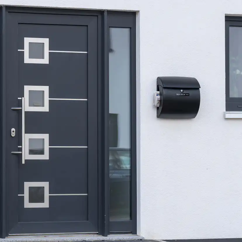 BESLAGSBODEN - Självhäftande skylt, Text INGEN REKLAM TACK, Svart