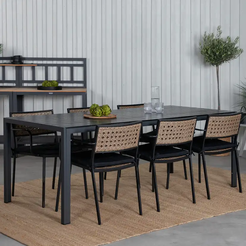 Matgrupp Venture Home Bront med 6 Peoria Matstolar