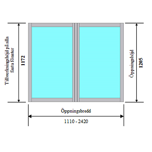 Fast Fönsterparti Novoroom Original 2-Delat