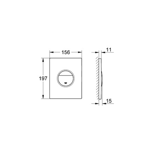 Spolknapp Grohe Sail Vit