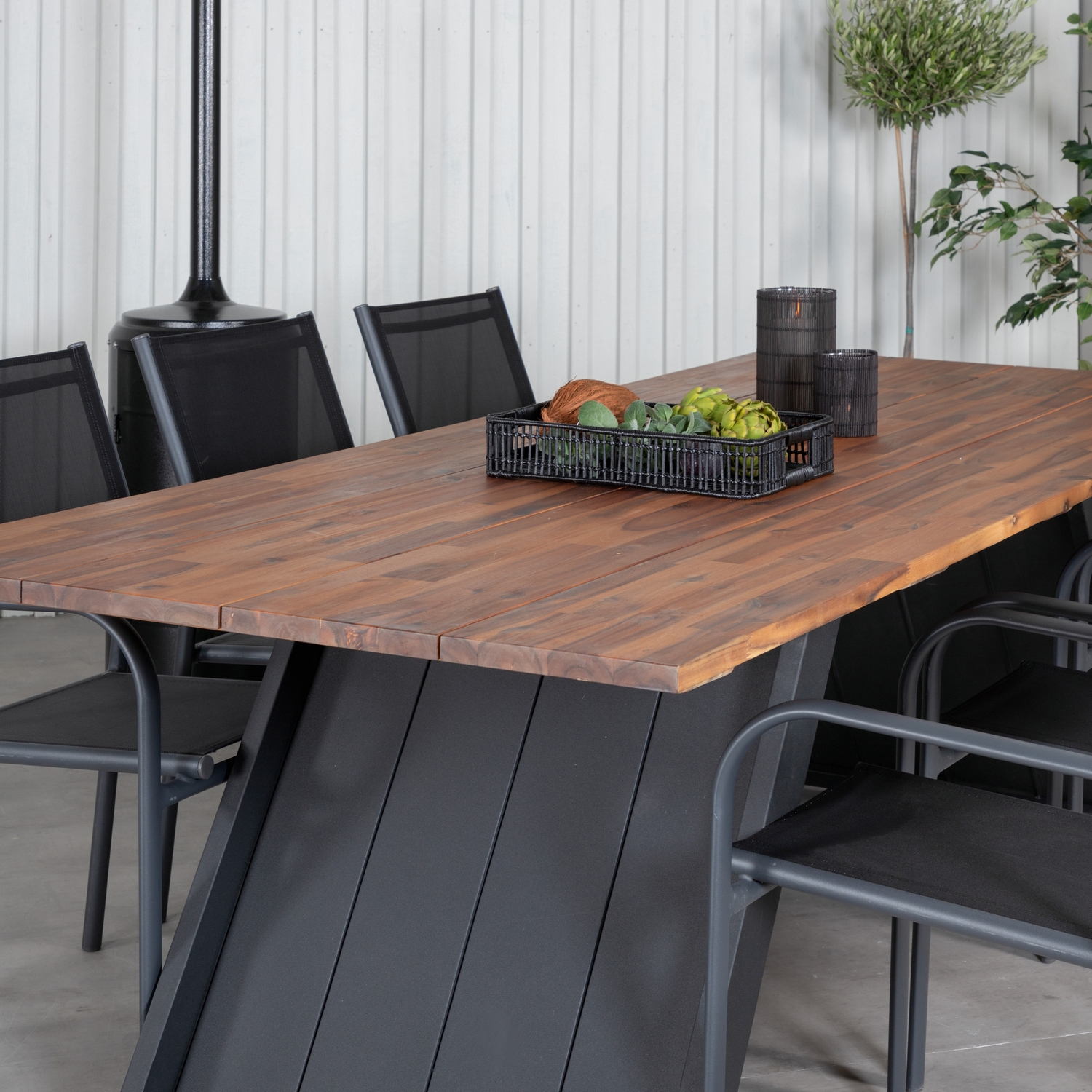 Matgrupp Venture Home Doni med 6 Samba Stapelbara Matstolar