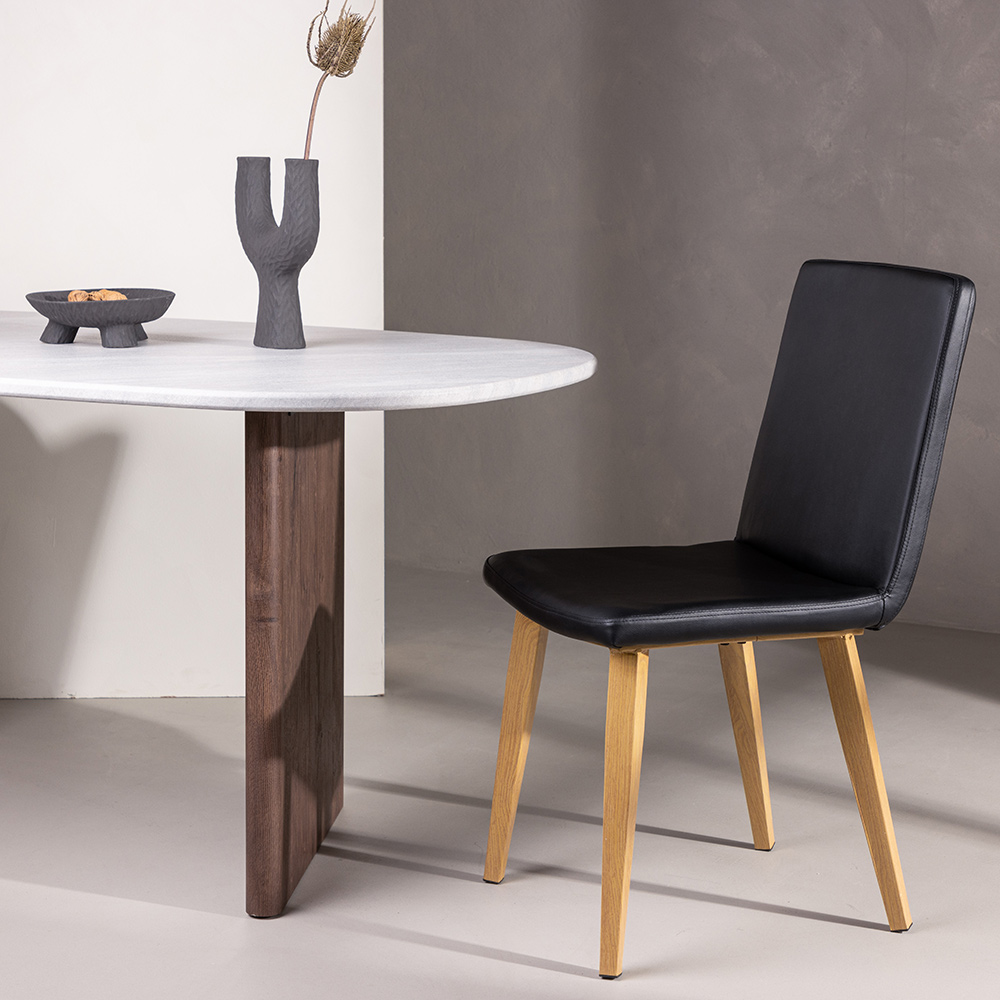 Matstol Venture Home Today Svart Stol i Konstläder 2 st