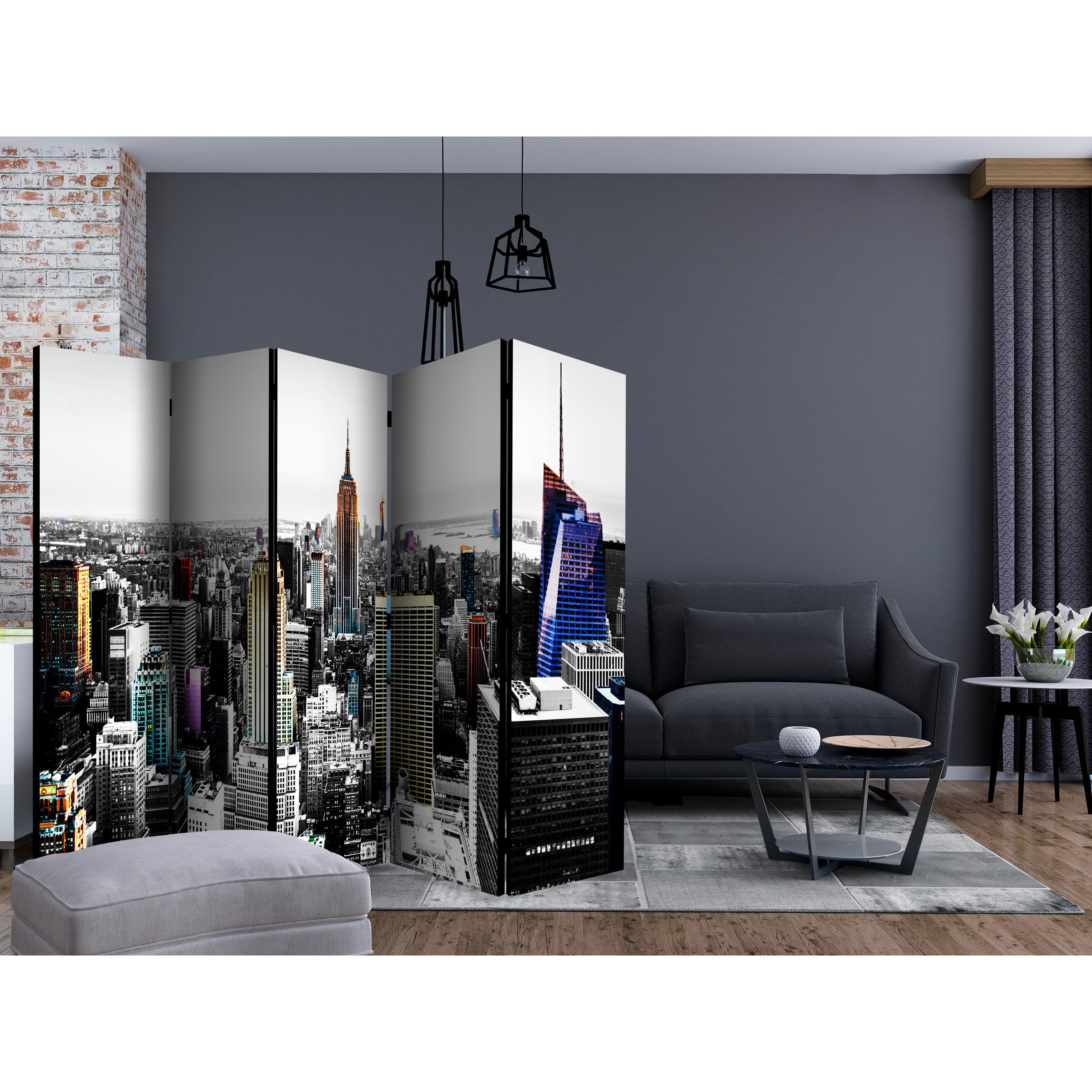 Rumsavdelare Skärmvägg Arkiio Iridescent Skyscrapers II 225x172 cm