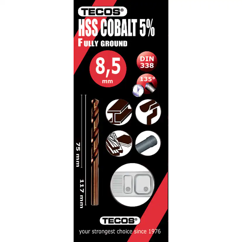 Borr Tecos HSS-Cobalt