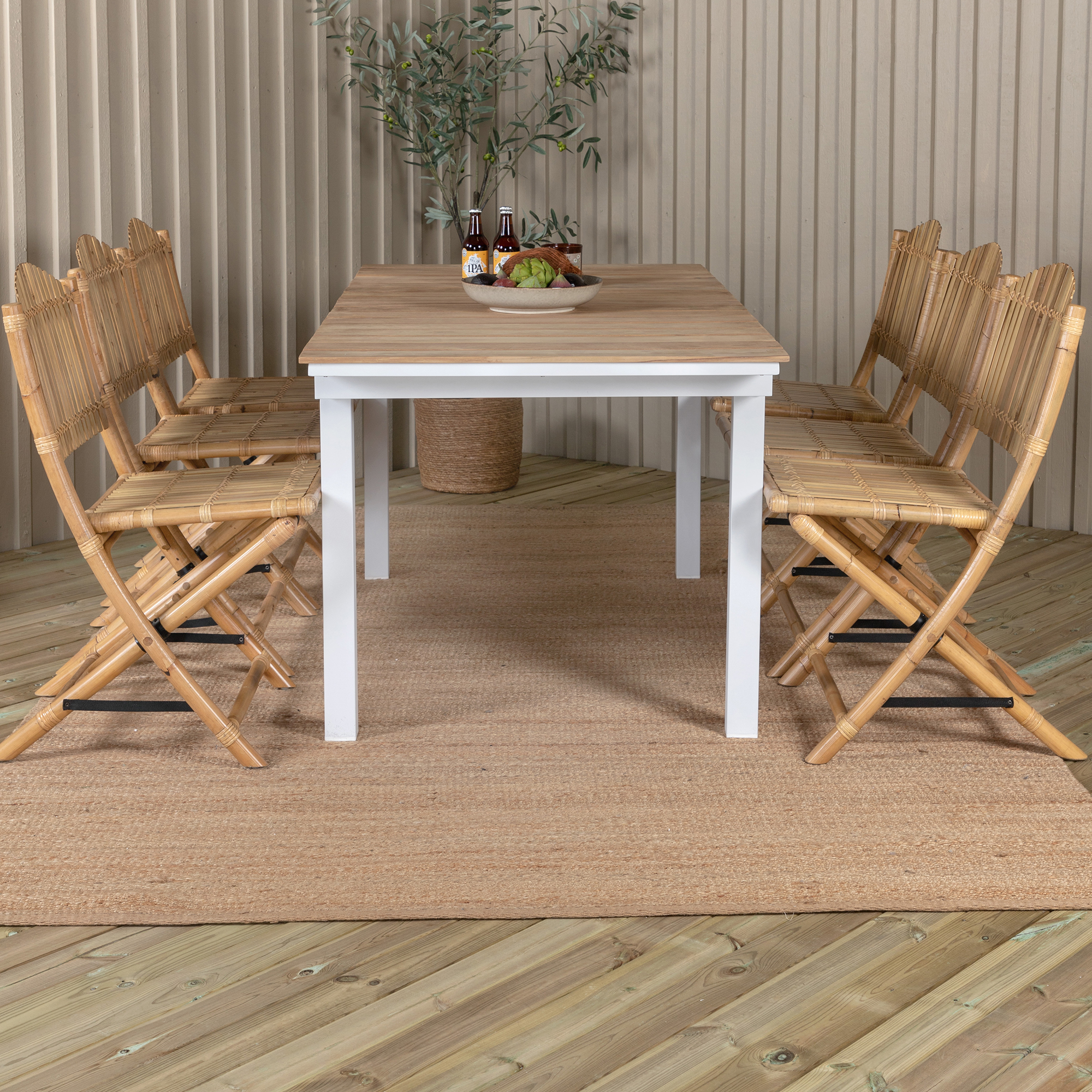Matgrupp Venture Home Mendi med 6 Cane Stolar