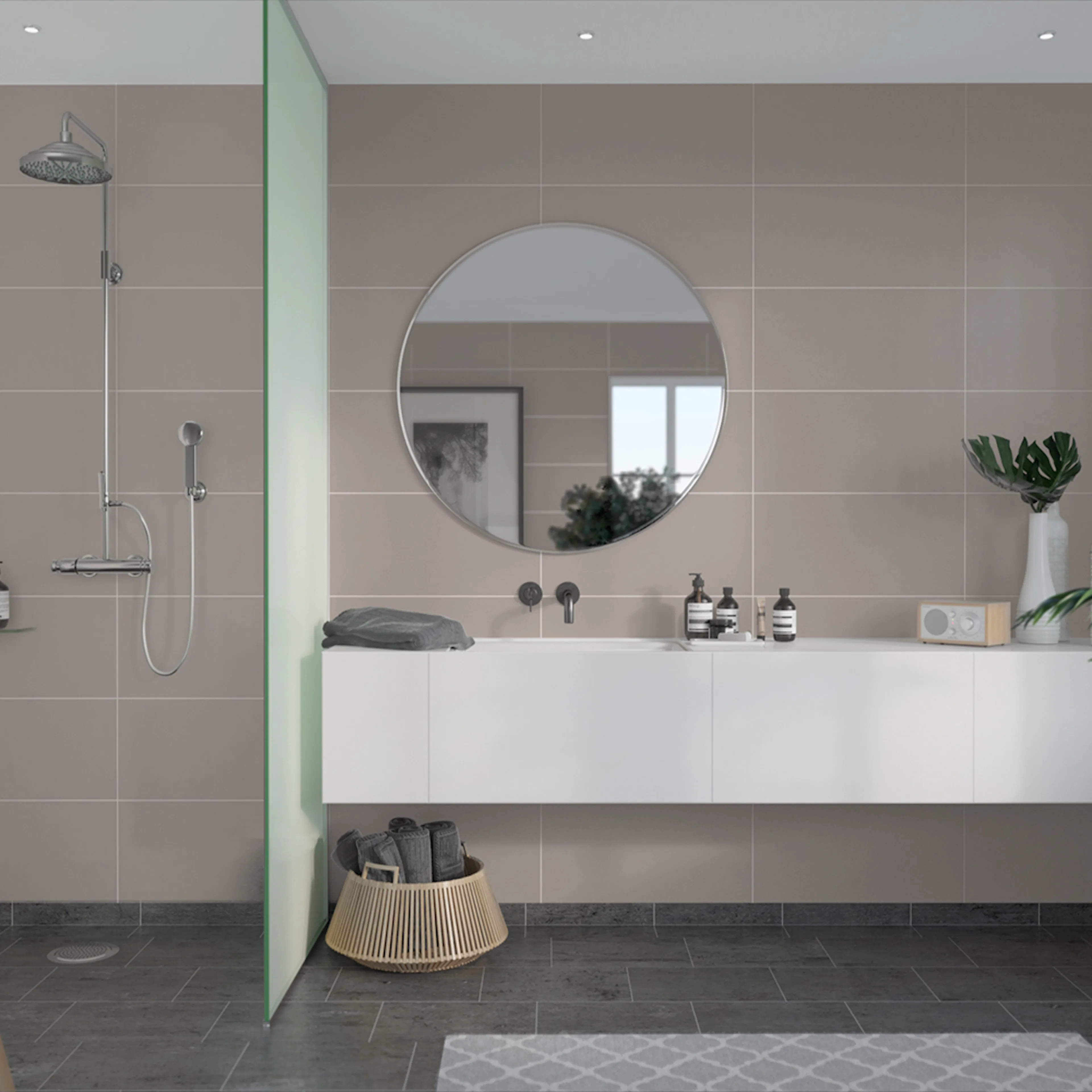 Våtrumsskiva Fibo Warm Grey 5200-M6030 EM