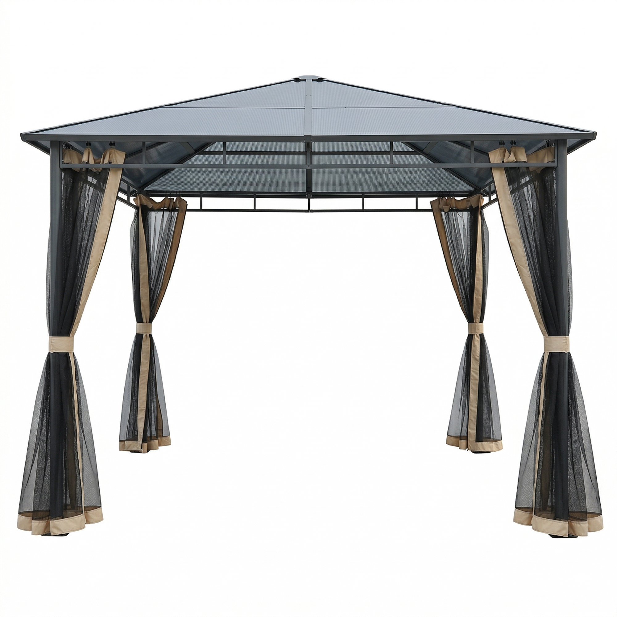Paviljong Mag-Pro 3 x 3 m Antracit Med Polykarbonattak 6 mm