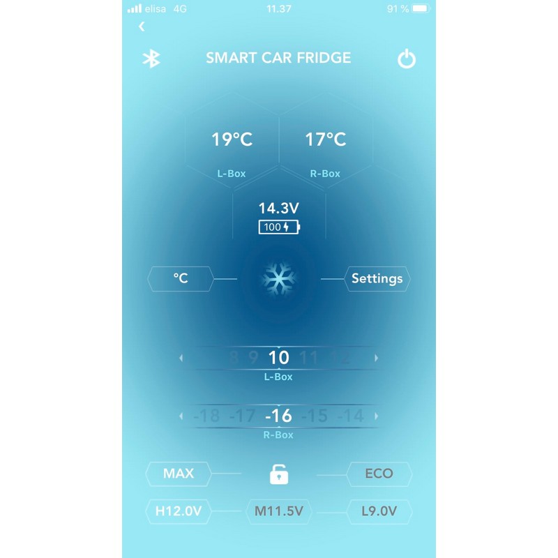 Campingkyl Frezzer Pro 9L 12/24V med Frys