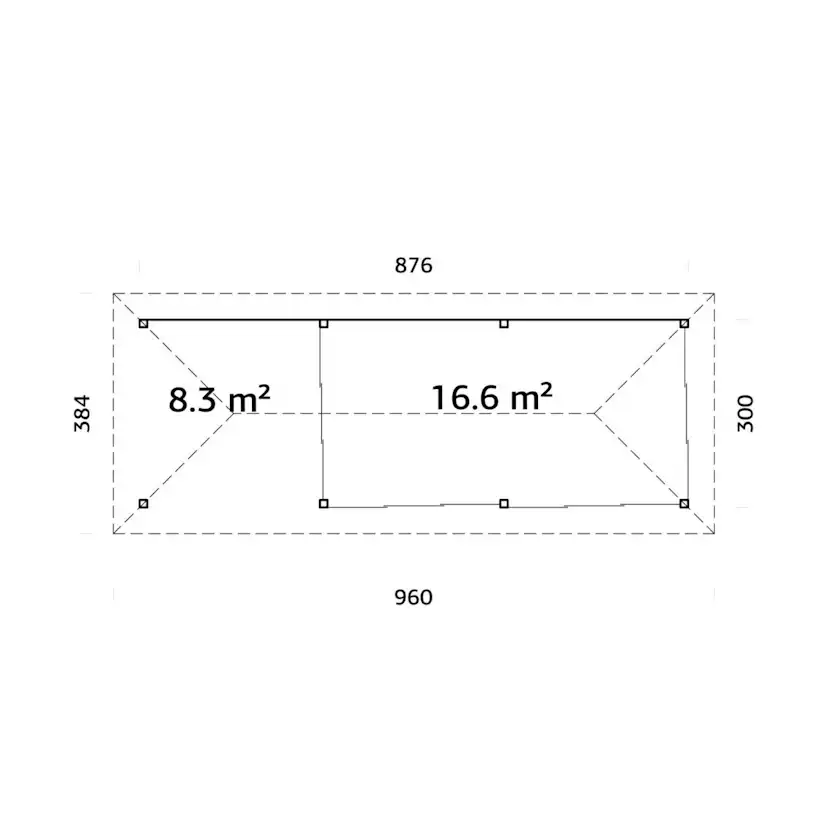 Uterum Palmako Bianca 24,9 m2 Set 218 Slide