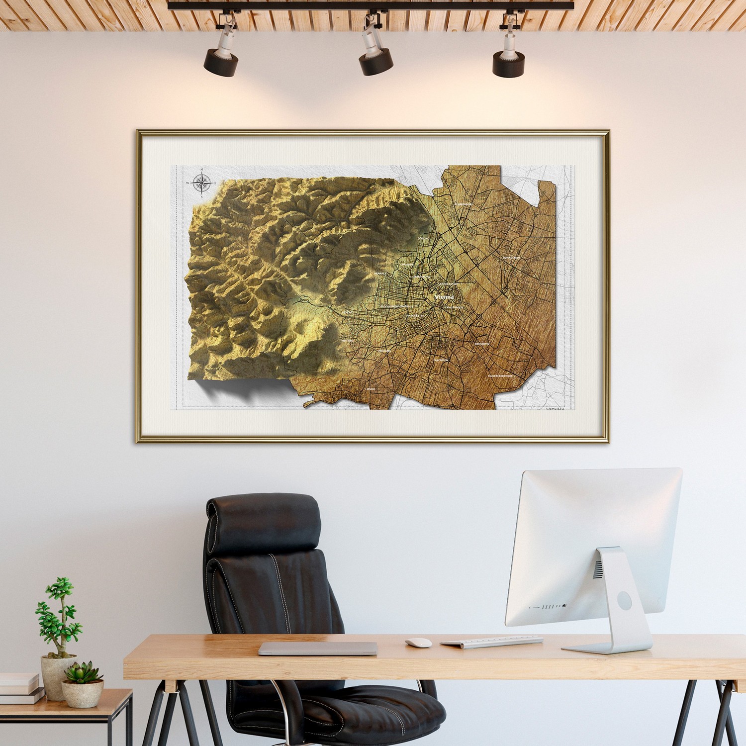 Poster Artgeist Affisch Isometric Map Vienna