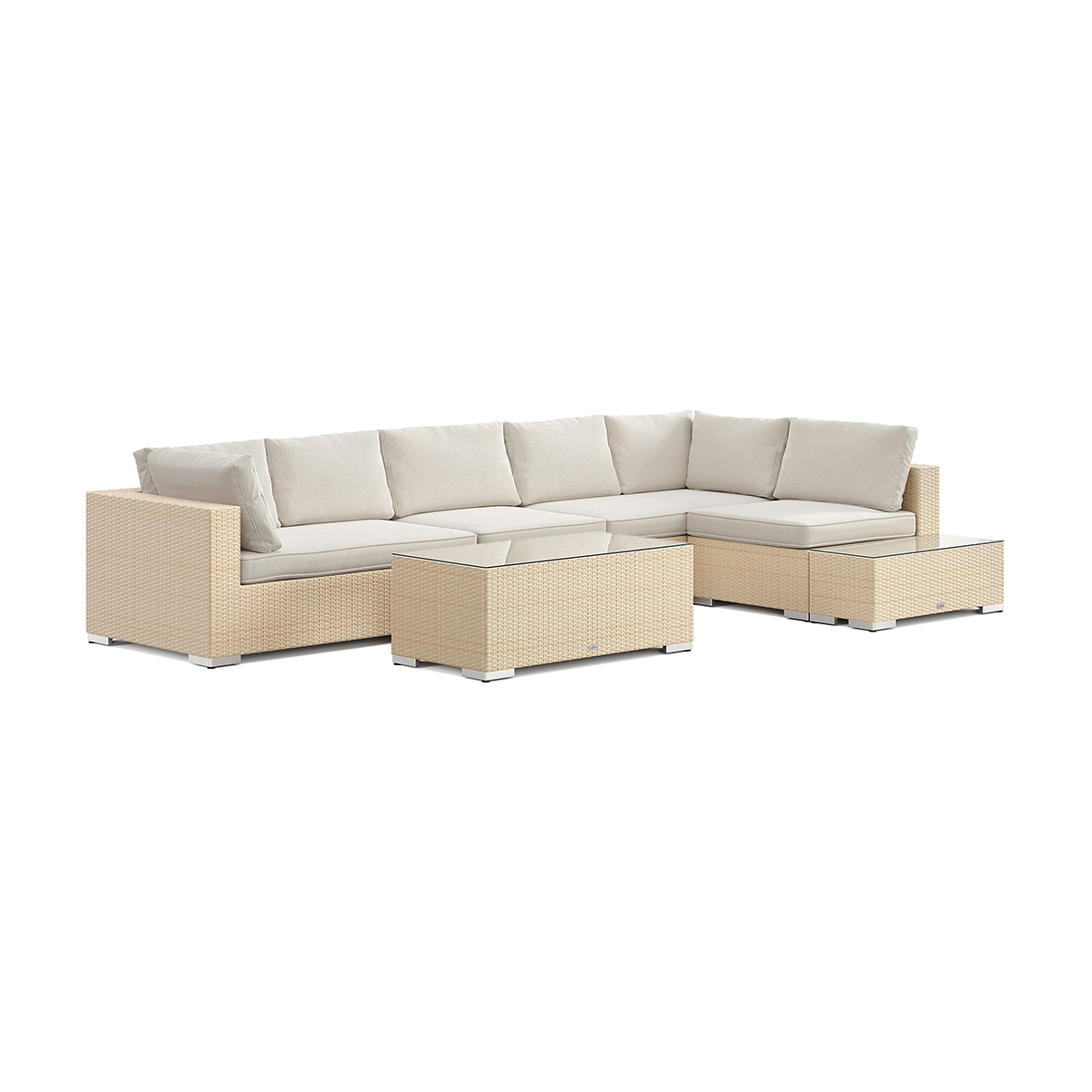 Loungegrupp Comfort Garden Bahamas utesoffa 6-sits vändbar schäslong med avslut och bord