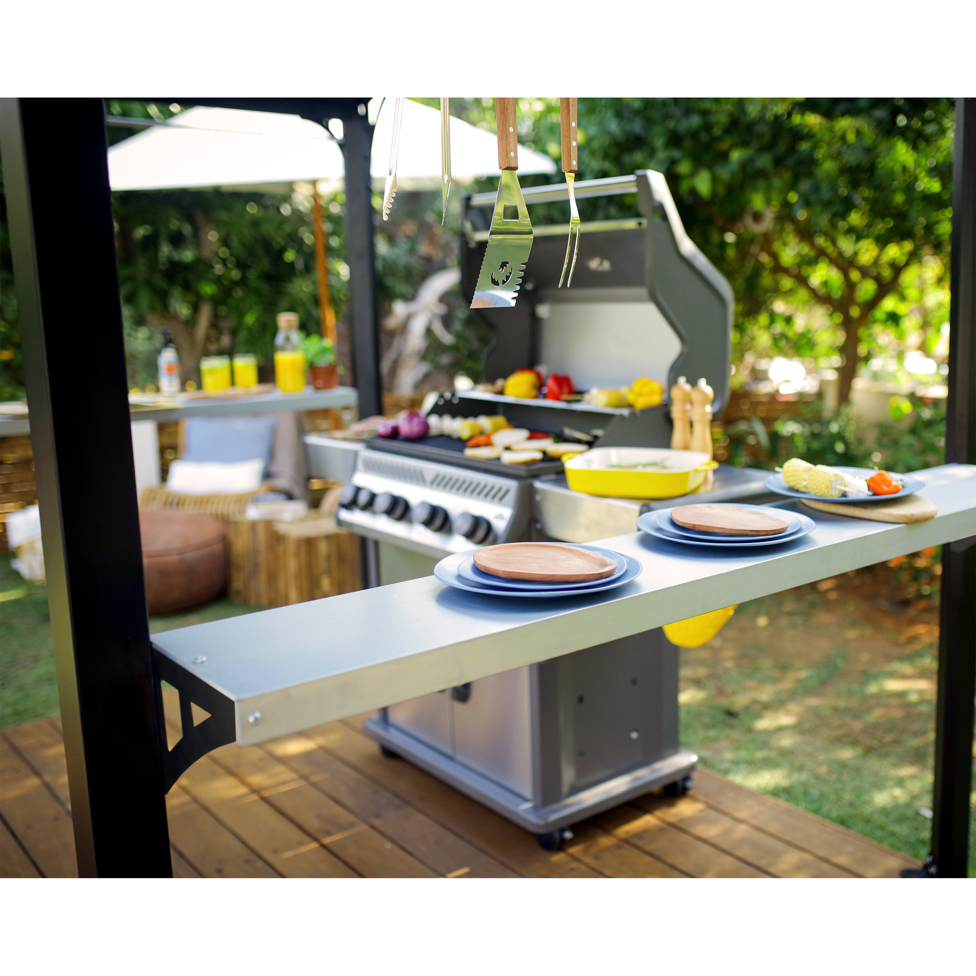Paviljong Canopia by Palram Austin BBQ Aluminium 1,8 X 2,4 m
