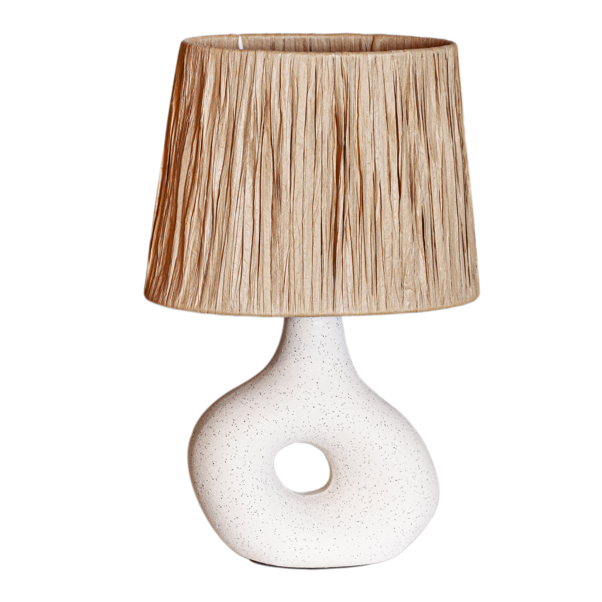 Bordslampa Cottex Luke H30 cm Keramikfot med Naturskärm
