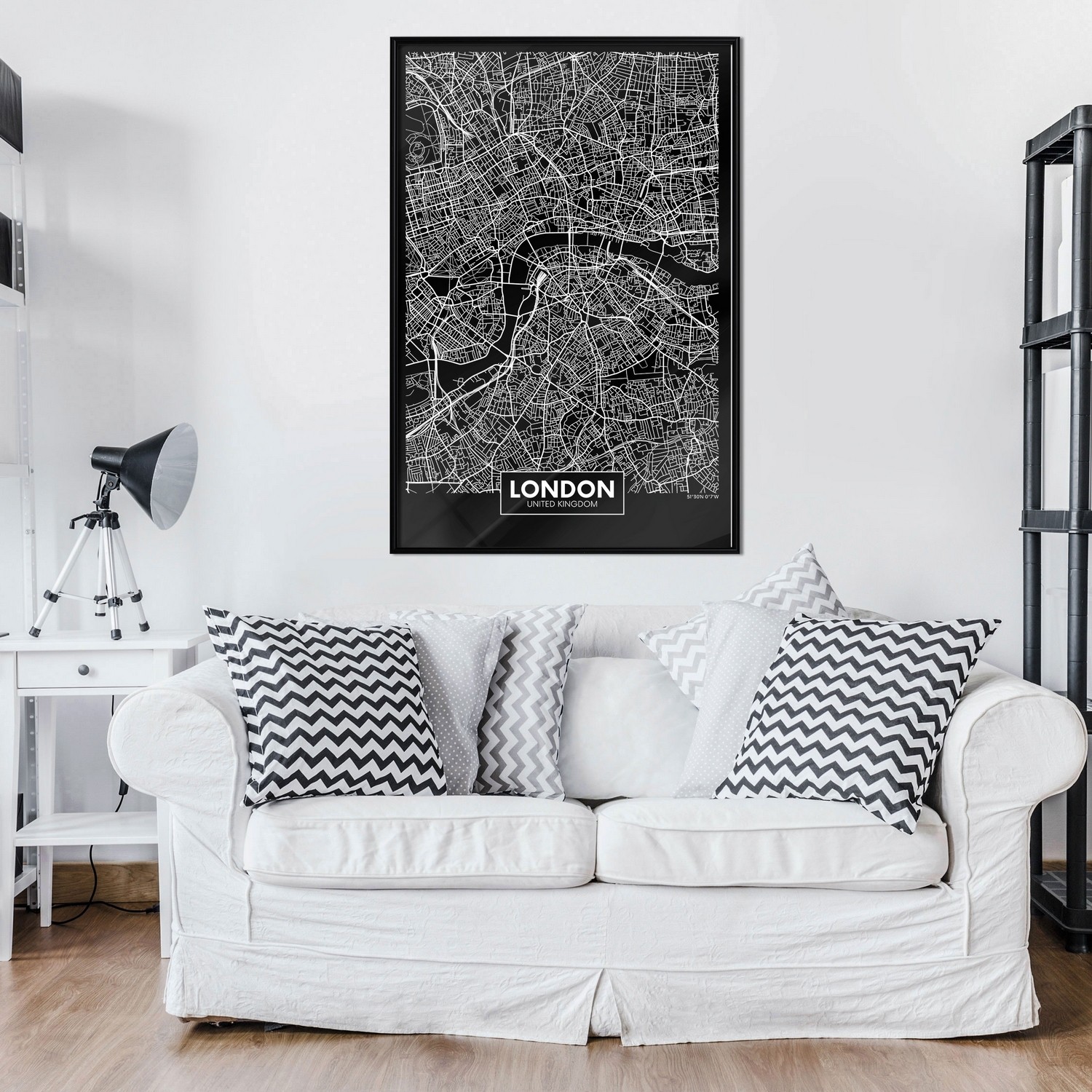 Poster Artgeist Affisch Dark Map of London