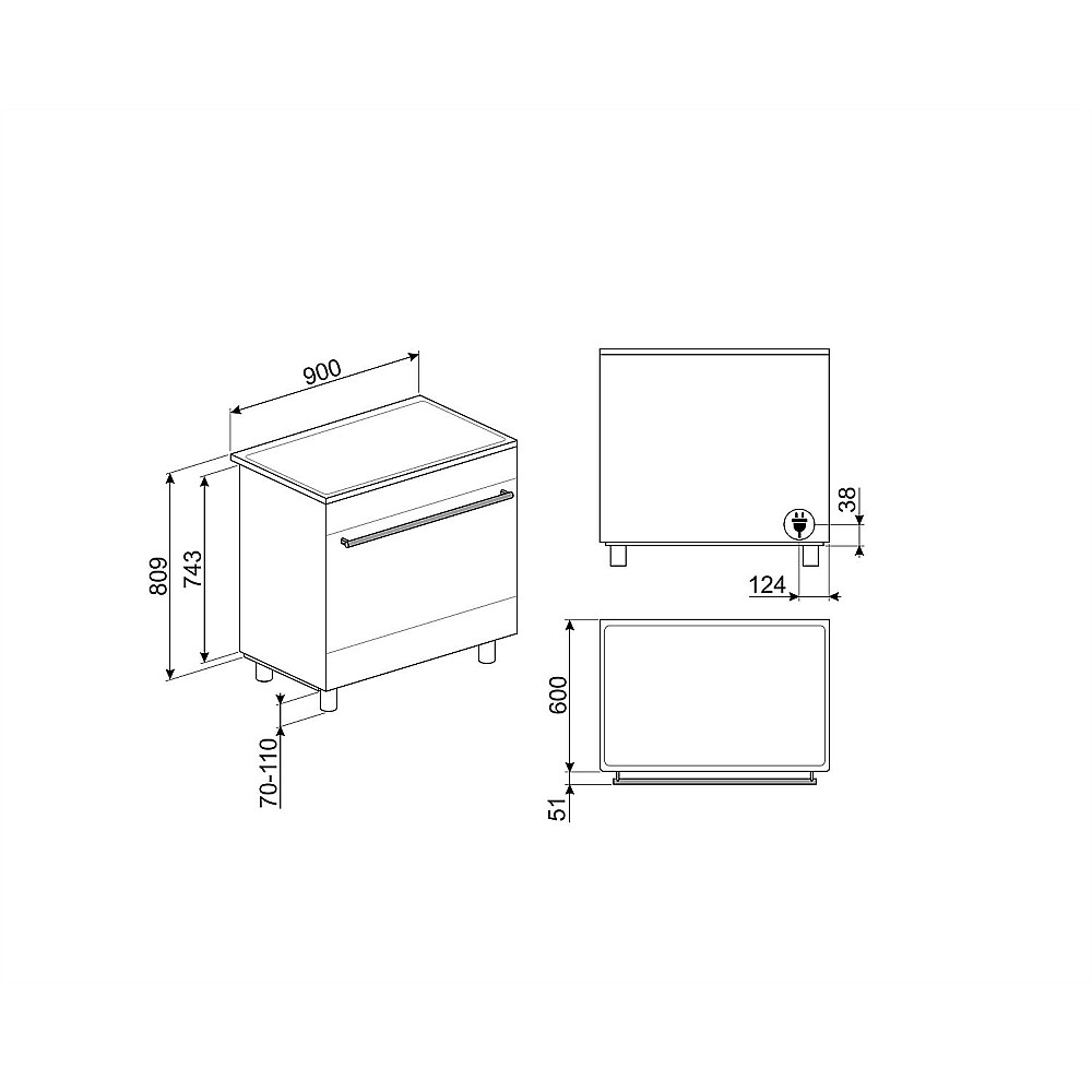 Induktionsspis Smeg C9IMN2